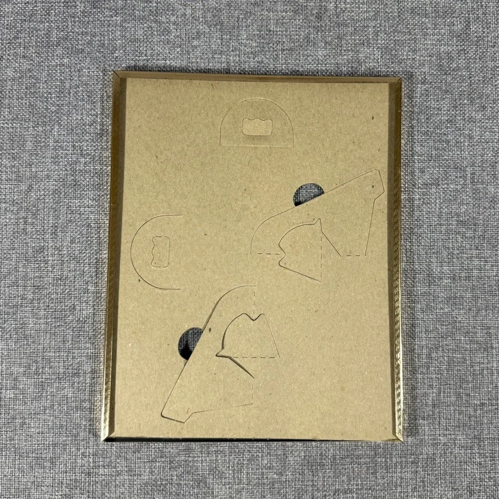 VTG Gold Brass Color Metal Picture Frame 8x10 Cardboard Back Vertical Horizontal